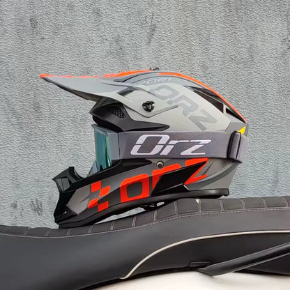 Casco Motocross ORZ Off-Road y Enduro + Regalo