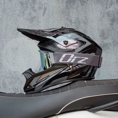 Casco Motocross ORZ Off-Road y Enduro + Regalo