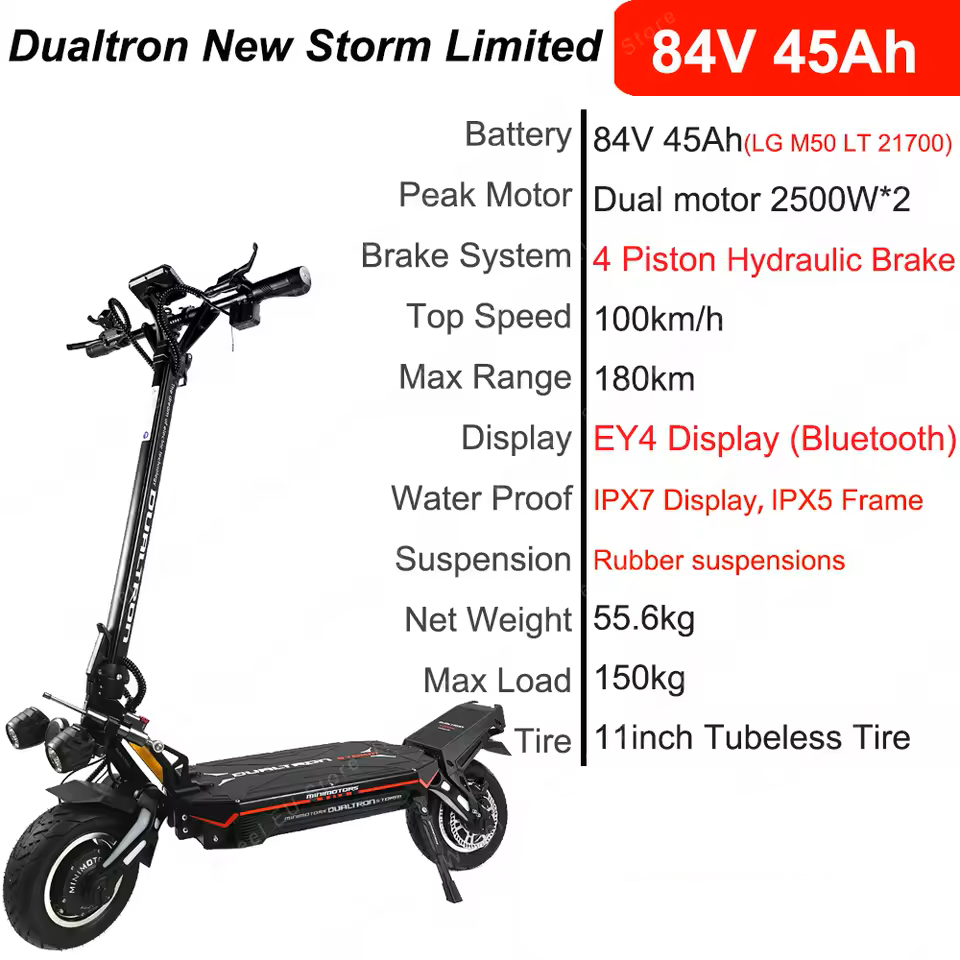 Dualtron Storm Limited 84V 45Ah 11500W